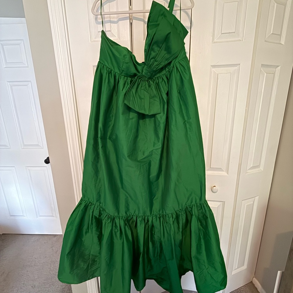 Anthropologie Atsu Sally Bow Dress Green